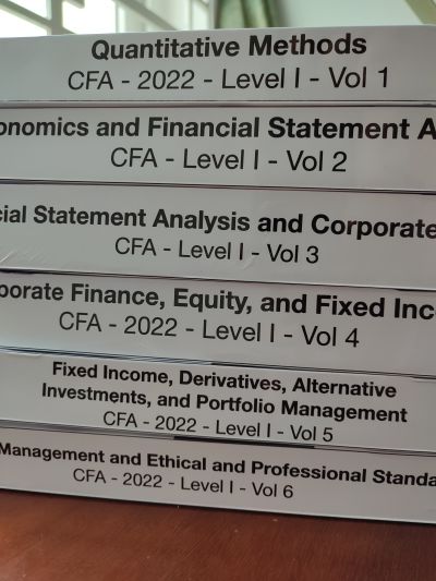 Bộ Sách 6 Cuốn CFA Level I 2022 in Màu