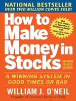 How to Make Money in Stocks new 4th edition